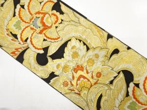 アンティーク　唐花模様織り出し袋帯（材料）